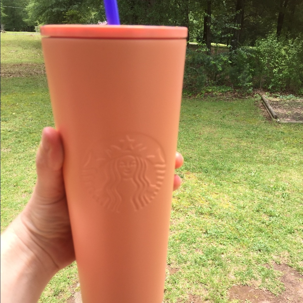 Starbucks Pink Matte Mermaid Beach Tumbler